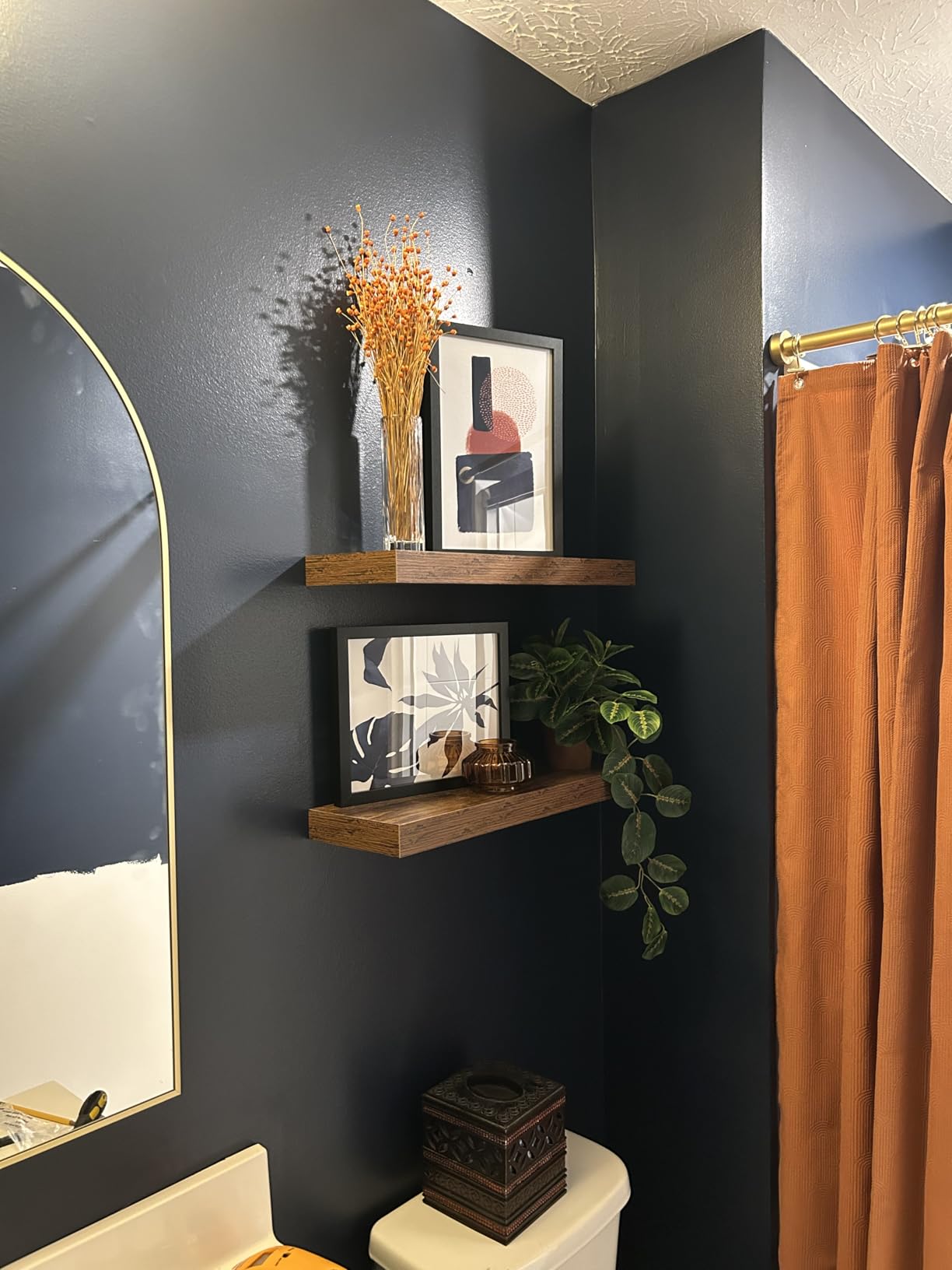 ArtbyHannah Multi-Size Gallery Wall Frame Set, Blue Orange Botanical Decor | 6-Piece MDF Collage Picture Frames, Botanical Prints Wall Art for Home Living Room Bedroom Office customer photo 2