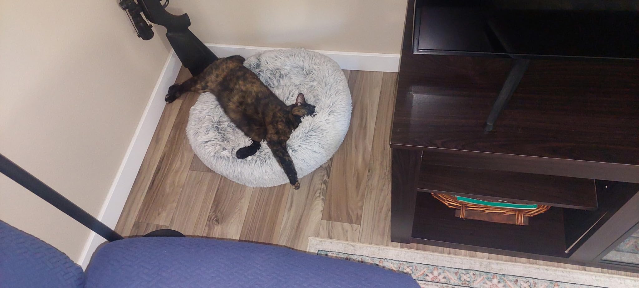 WESTERN HOME WH Calming Soft Round Dog & Cat Bed, Anti-Anxiety Donut Cuddler Warming Cozy Fluffy Faux Fur Plush Cushion Bed for Small Medium Dogs and Cats (20