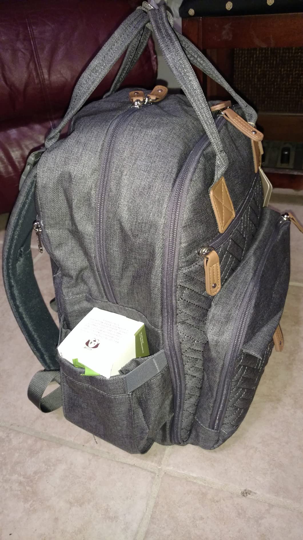 Baby Diaper Bag Backpack, 4 in 1 kit Large Capacity Travel Backpack | Waterproof Backpack for Moms Dads, Travel Backpack with Pouch, Washable Changing Pad, Baby Essentials customer photo 1