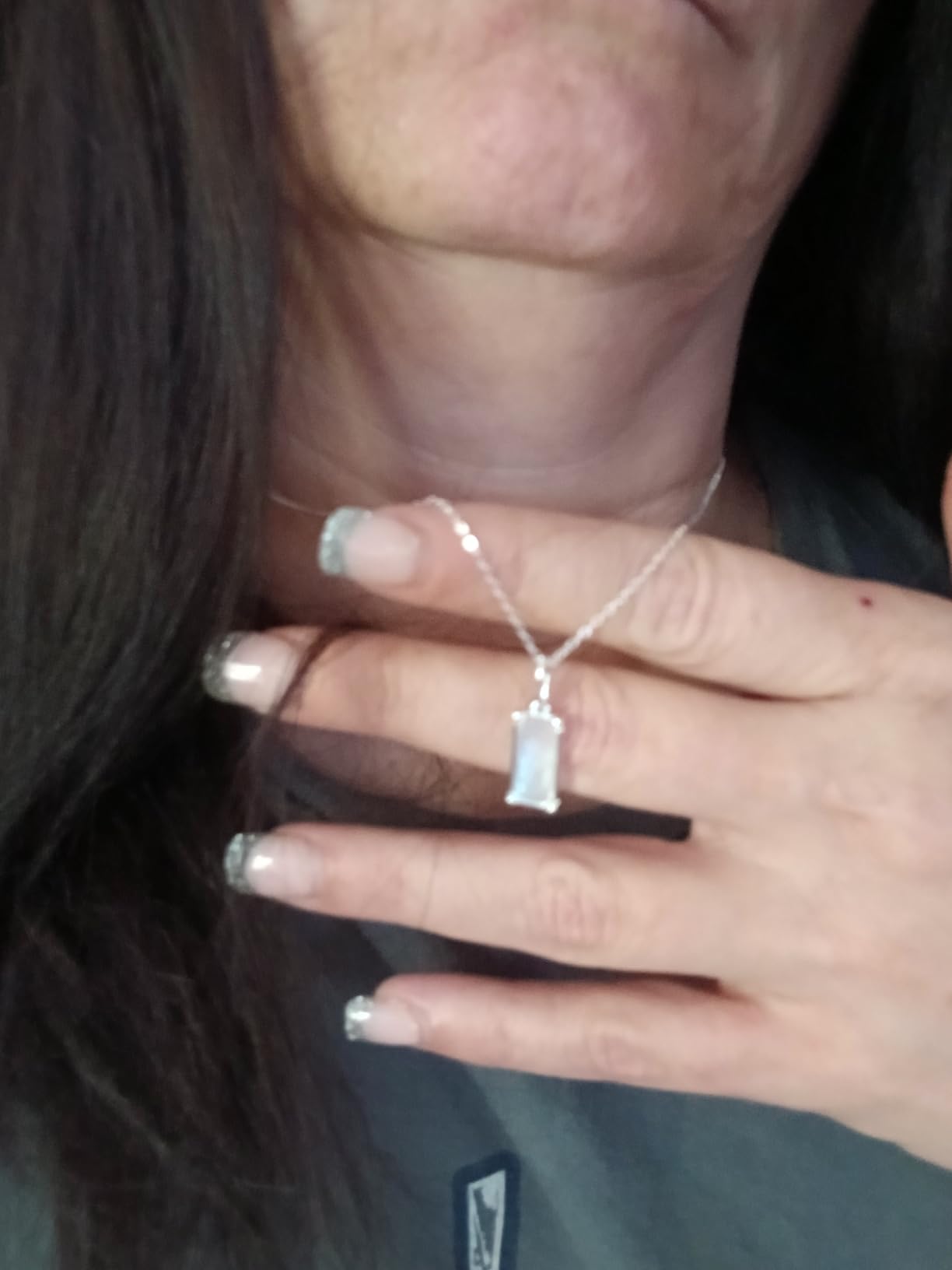 New Beginnings Rainbow Moonstone Sterling Silver Necklace for Women customer photo 1