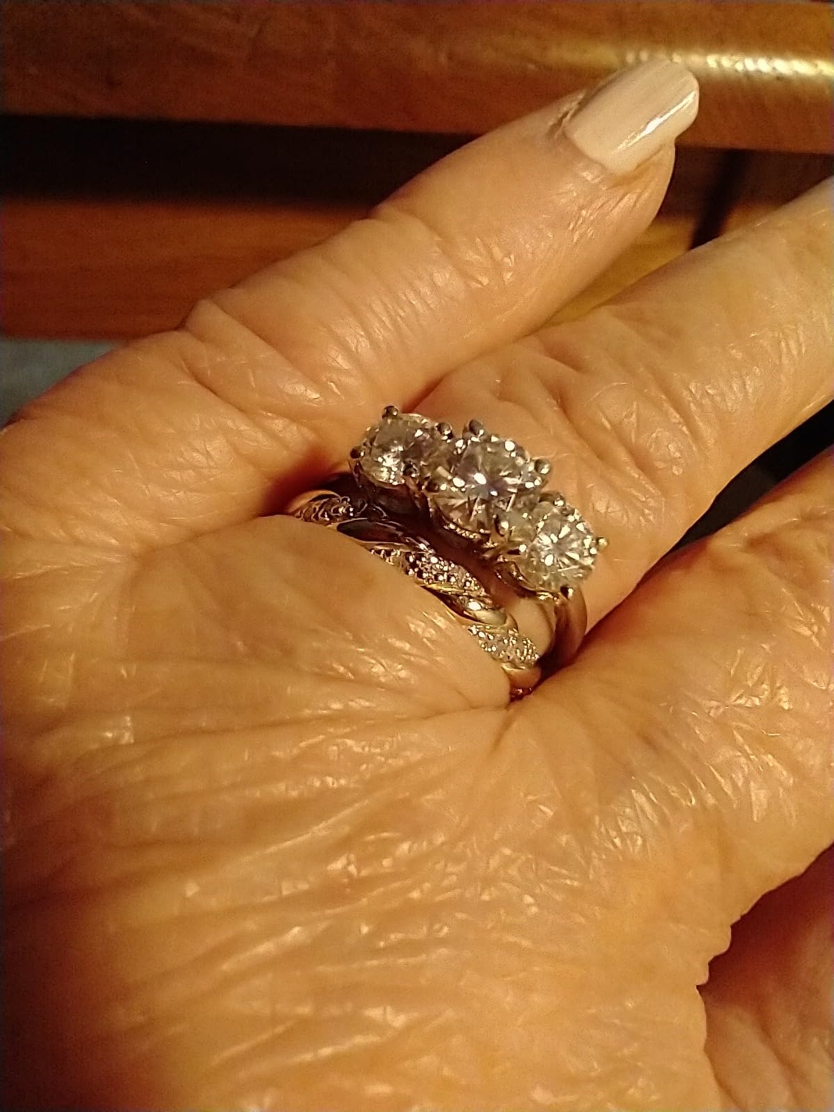 10K or 14K Yellow, Rose or White Gold Diamond-Accent Twist Promise Ring, Anniversary Ring or Wedding Band for Women customer photo 2