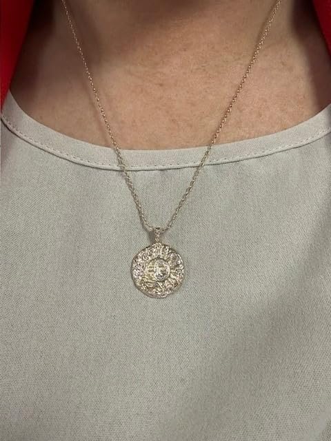 PAVOI 14K Gold Plated Engraved Coin Pendant Necklaces for Women | Byzantine Coin Pendants | Bohemian Necklace customer photo 2