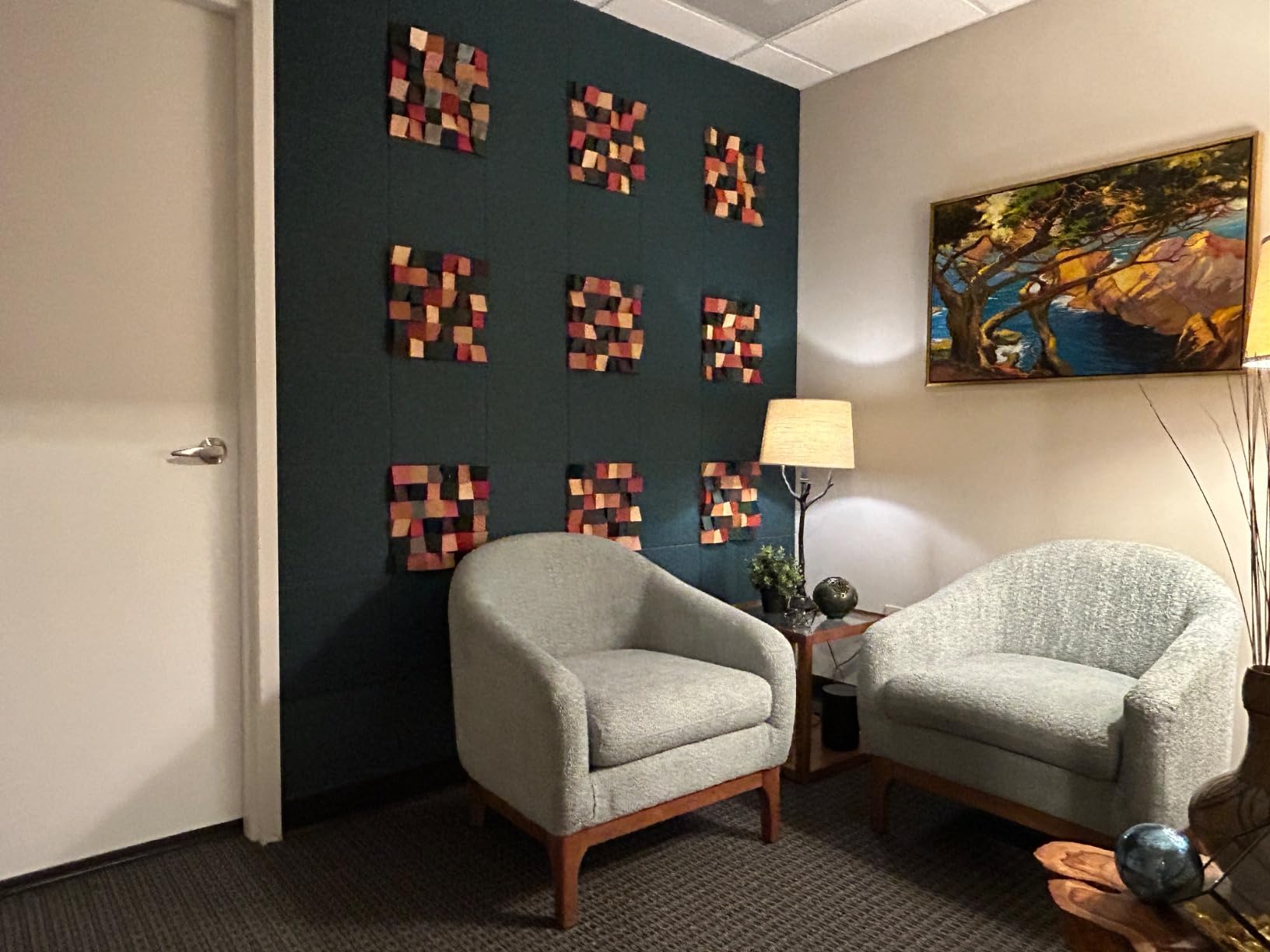 Geometric 3D Wood Wall Art Decor, 11.8