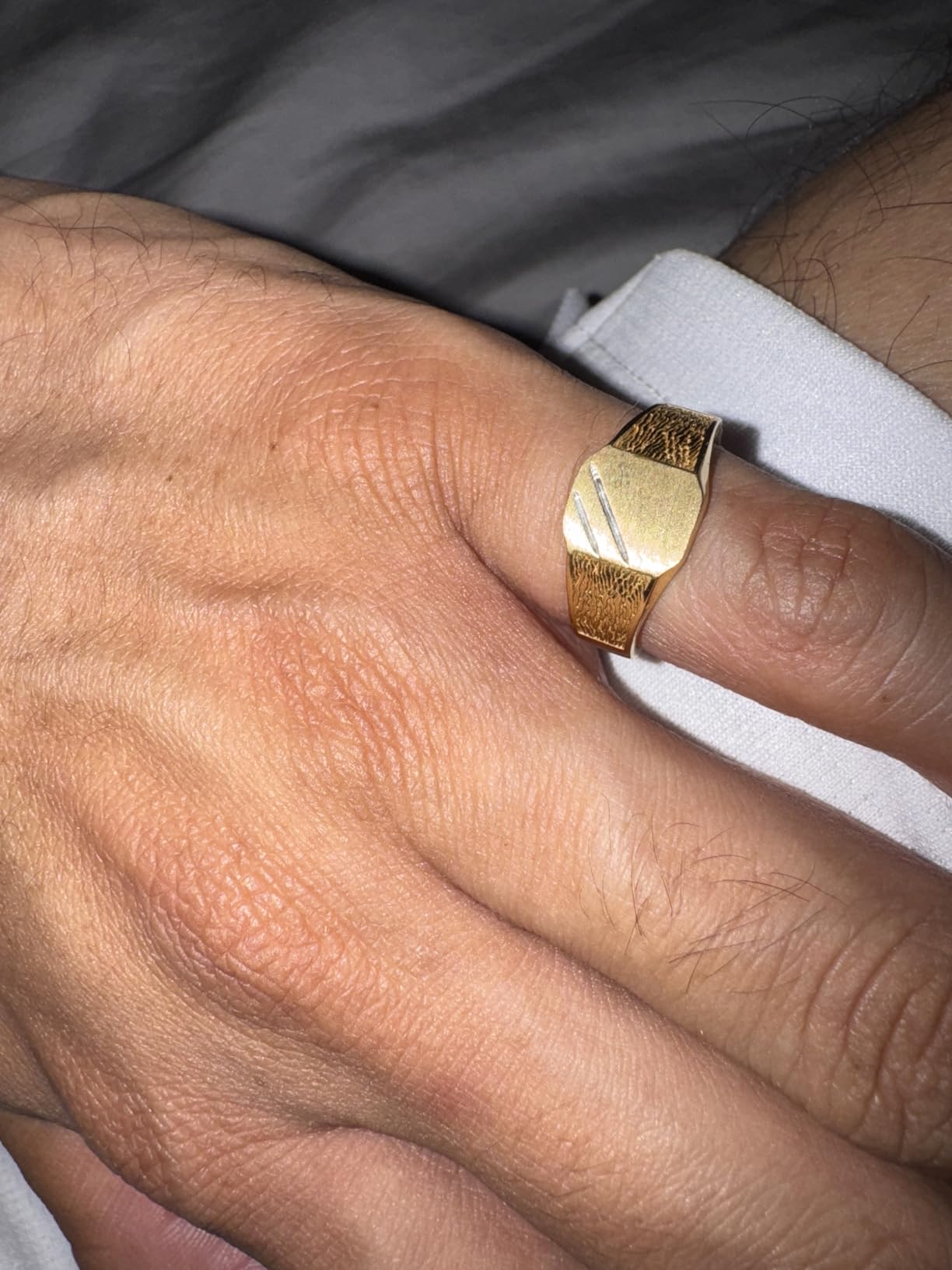 AFFY Mens Two Tone Zeus Signet Ring In 14K Gold Plated 925 Sterling Silver Or 10K Solid Gold customer photo 1