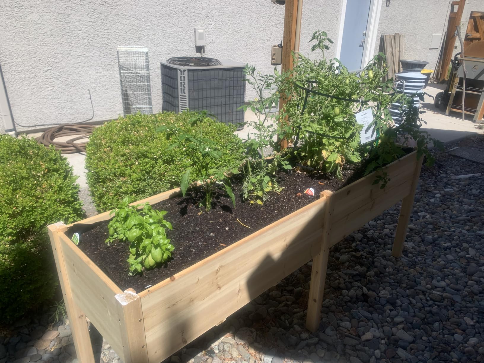 MIXC 331lb Capacity Sturdy Wooden Raised Garden Bed with Legs, 48x24x31in | Elevated Large Planter Box Outdoors for Vegetable Flower Herb Tomato, Reinforced Beam and Column Structure, Easy to Assemble customer photo 2