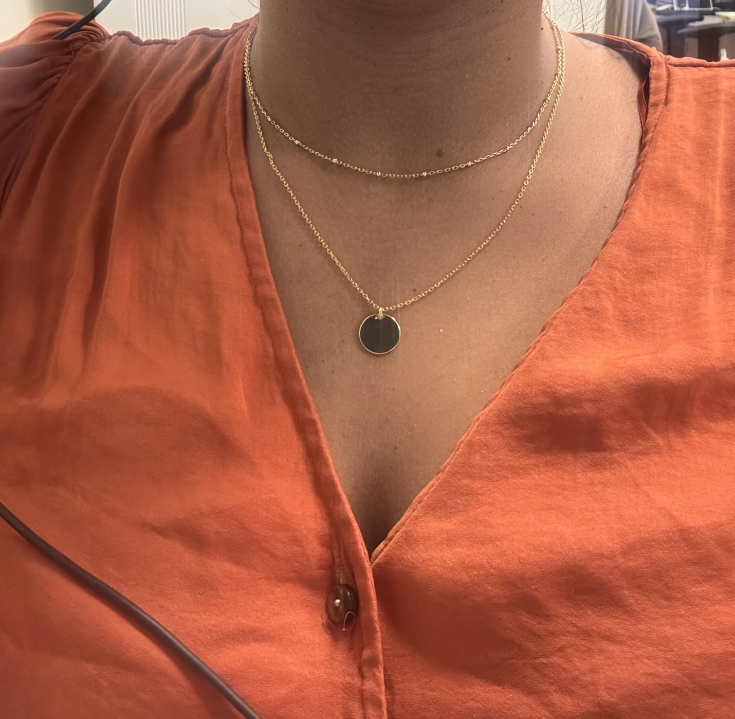 PAVOI 14K Gold Plated Layering Necklaces | Stylish Minimalist Design Pendant Necklaces | Butterfly, Heart, Lock, Evil Eye, Coin, Lightning Bolt, Circle, Cross Pendants for Women - Valentines Day Trendy Jewelry customer photo 1