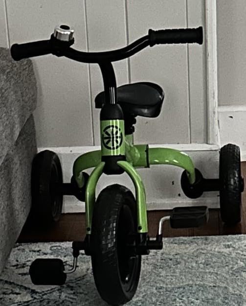 3 in 1 Tricycle for Toddlers Age 2-5 Years Old, Folding Kids Balance Bikes with Adjustable Seat and Removable Pedal, Ride-on Toys for Infant, Gift for Baby Boys Girls Birthday(Green) customer photo 1