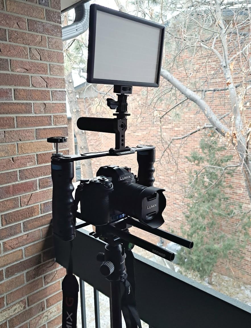 NEEWER Aluminum Alloy Camera Cage, Filmmaking Rig with Top Handle, Dual Grips & Arca Type Base, Compatible with Sony A7S III A7IV A6600 Canon EOS R5C R5 R6 DSLR/Mirrorless Cameras - VS107 customer photo 1