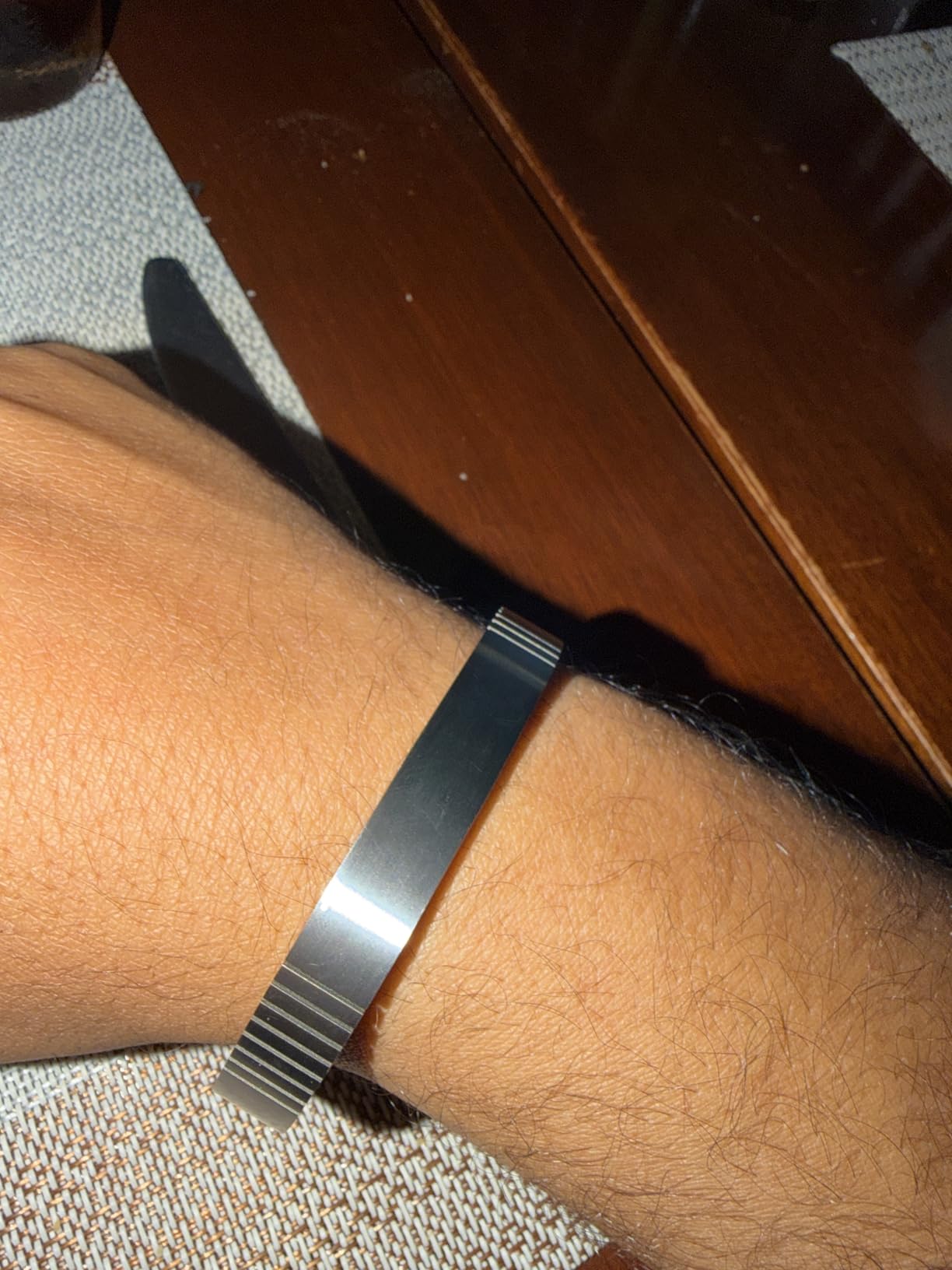 Mens Bracelet | Pure Titanium Minimalist Bracelet Designed for Men | Springy Mens Cuff Bracelet | 10MM Wide Bracelet | Gift for Him customer photo 1