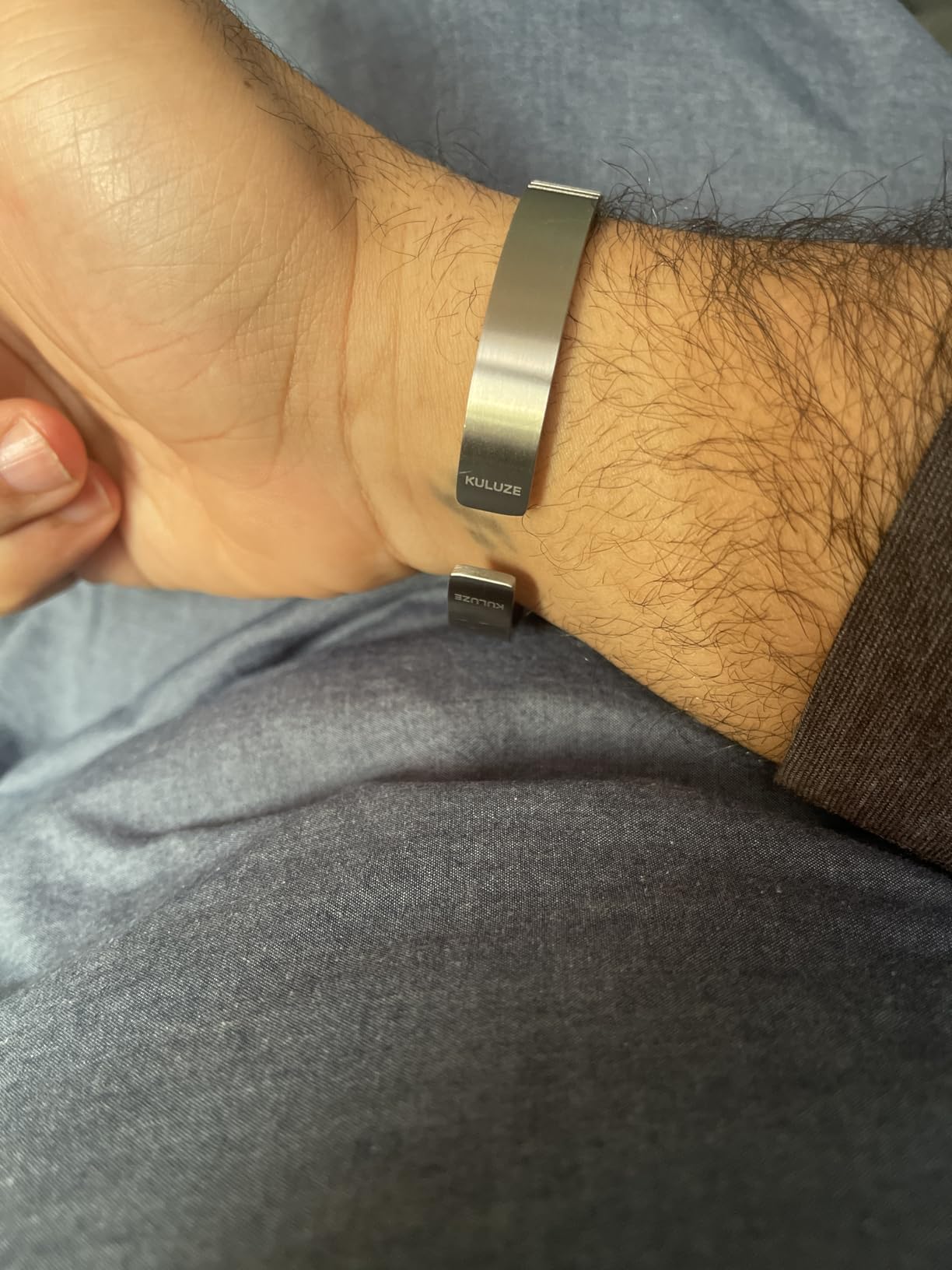Mens Bracelet | Pure Titanium Minimalist Bracelet Designed for Men | Springy Mens Cuff Bracelet | 10MM Wide Bracelet | Gift for Him customer photo 2