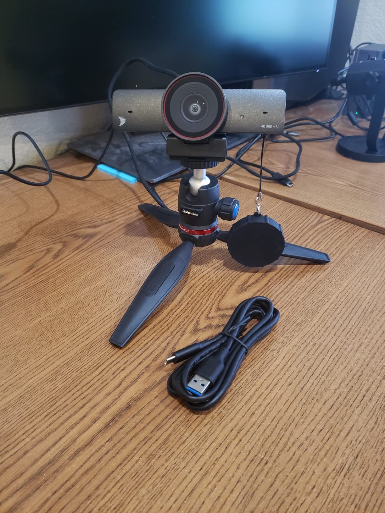 WYRESTORM 4K AI Tracking Conference Webcam, Auto Framing & Presenter Tracking, 120° Wide Angle, Dual Noise Cancelling Mics, Privacy Cover, USB Plug & Play, Zoom Certified for Teams Meeting Rooms customer photo 2