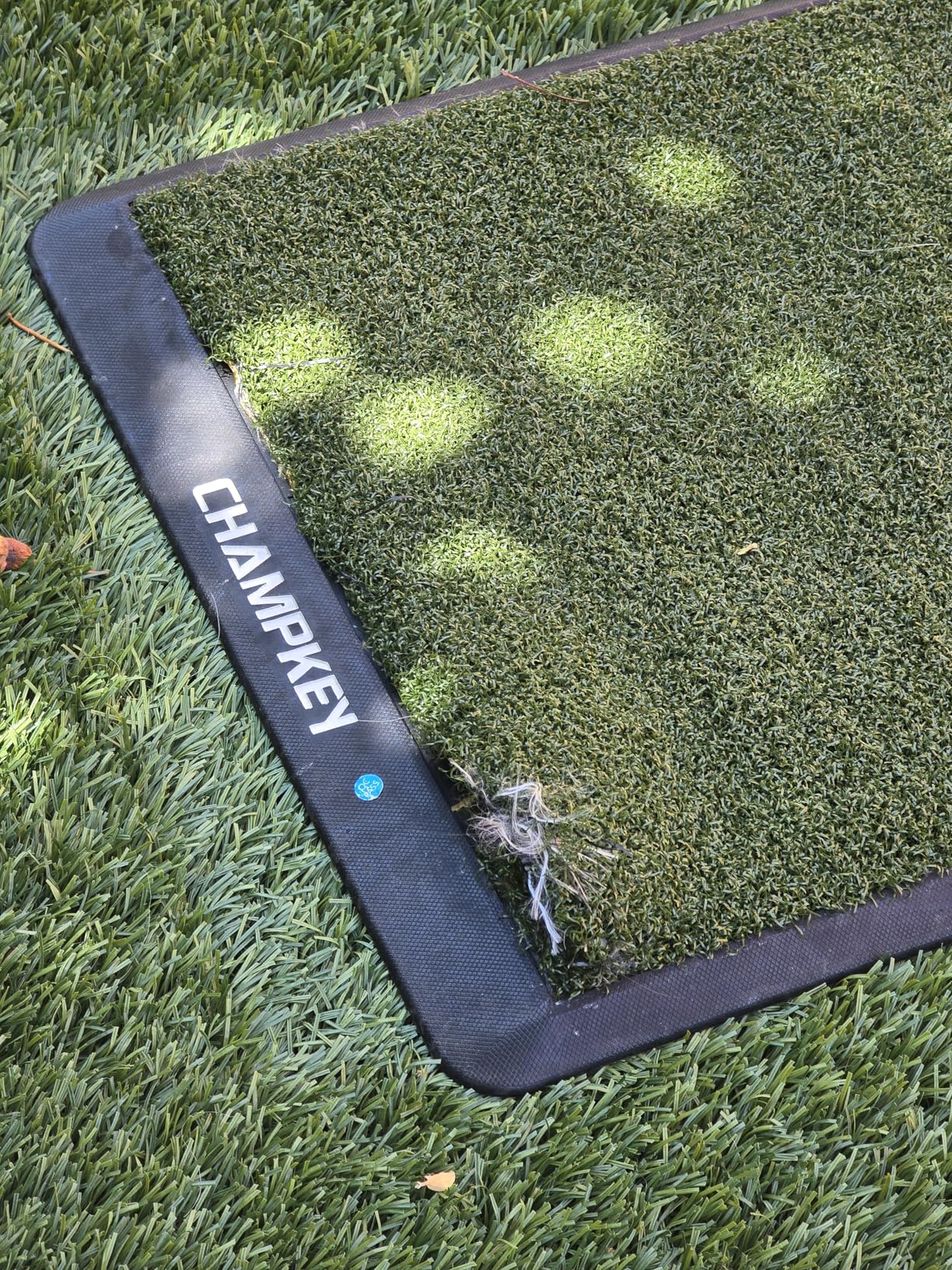 CHAMPKEY Premium Synthetic Turf Golf Hitting Mat | Heavy Duty Rubber Base Golf Practice Mat | Come with 1 Rubber Tee and 9 Plastic Tees customer photo 1