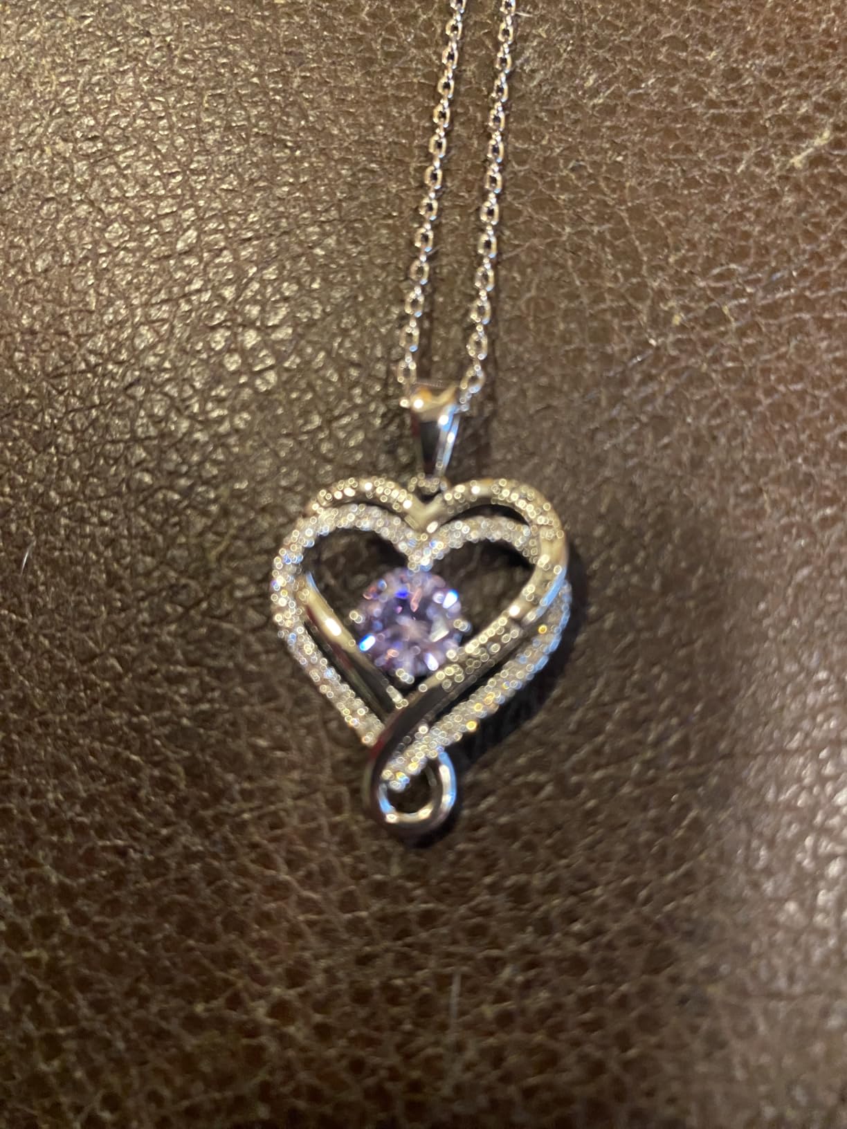 Jewelry for Women Wife Infinity Heart Birthstone I Love You Necklace S925 Anniversary Women Necklaces for Her Wife Birthday Gift Ideas, Birthday Present for Girlfriend Mom Daughter Sterling Silver customer photo 1
