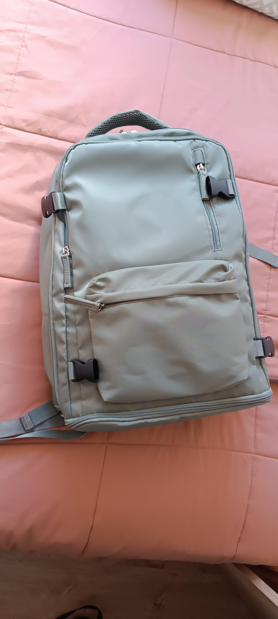 Large Travel Gym Backpack Women Carry On Backpack Flight Approved Hiking Waterproof Rucksack Casual Daypack Laptop bags airplanes Shoes Compartment Personal Item Travel Weekender Bag Essentials Beige customer photo 1