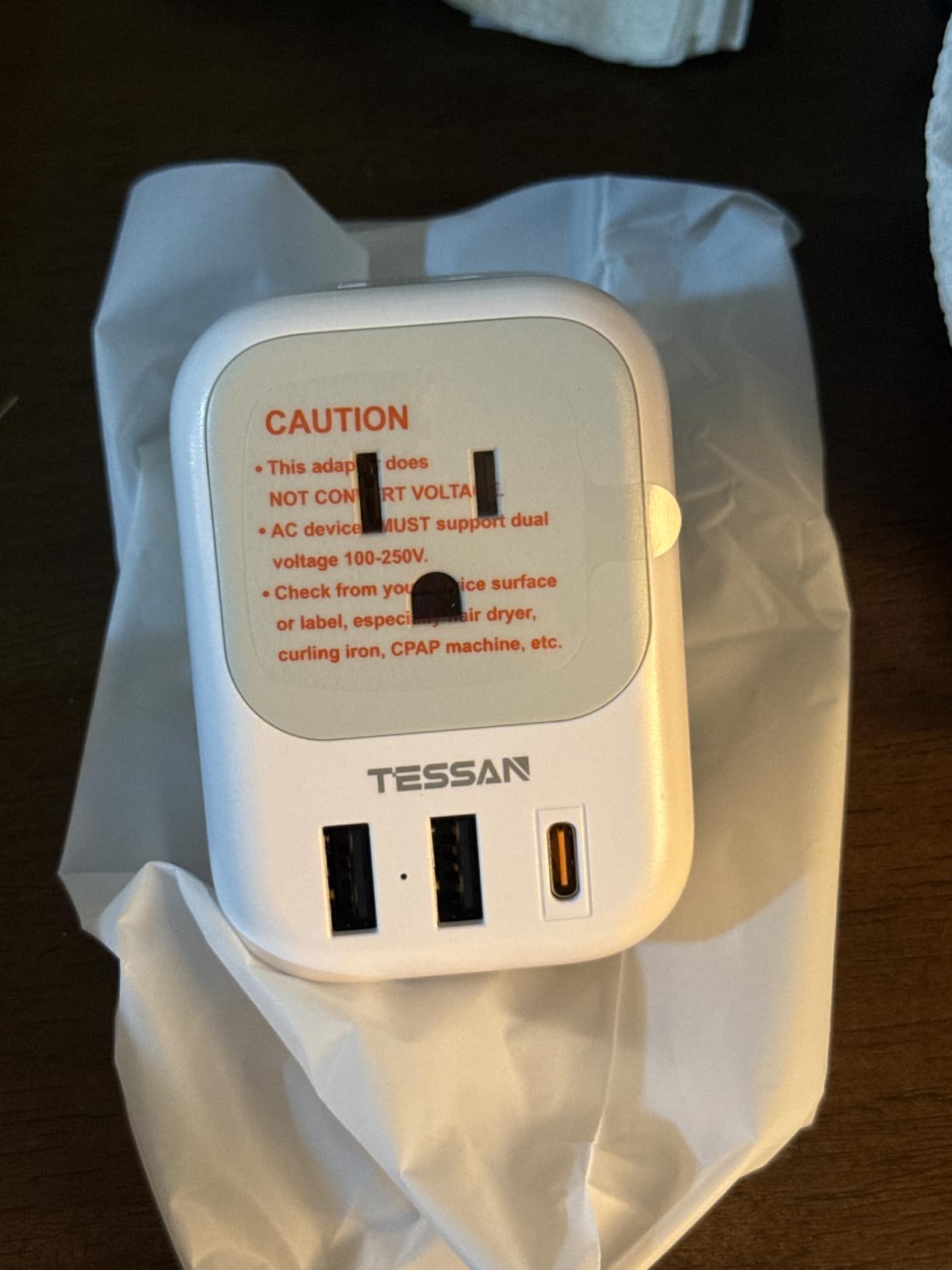 TESSAN 2 Pack European Travel Plug Adapter, Europe Power Converter | 4 Outlets 3 USB (1 USB C PD 20W), Type C International Plug, For Italy Spain France Portugal Iceland Germany customer photo 1