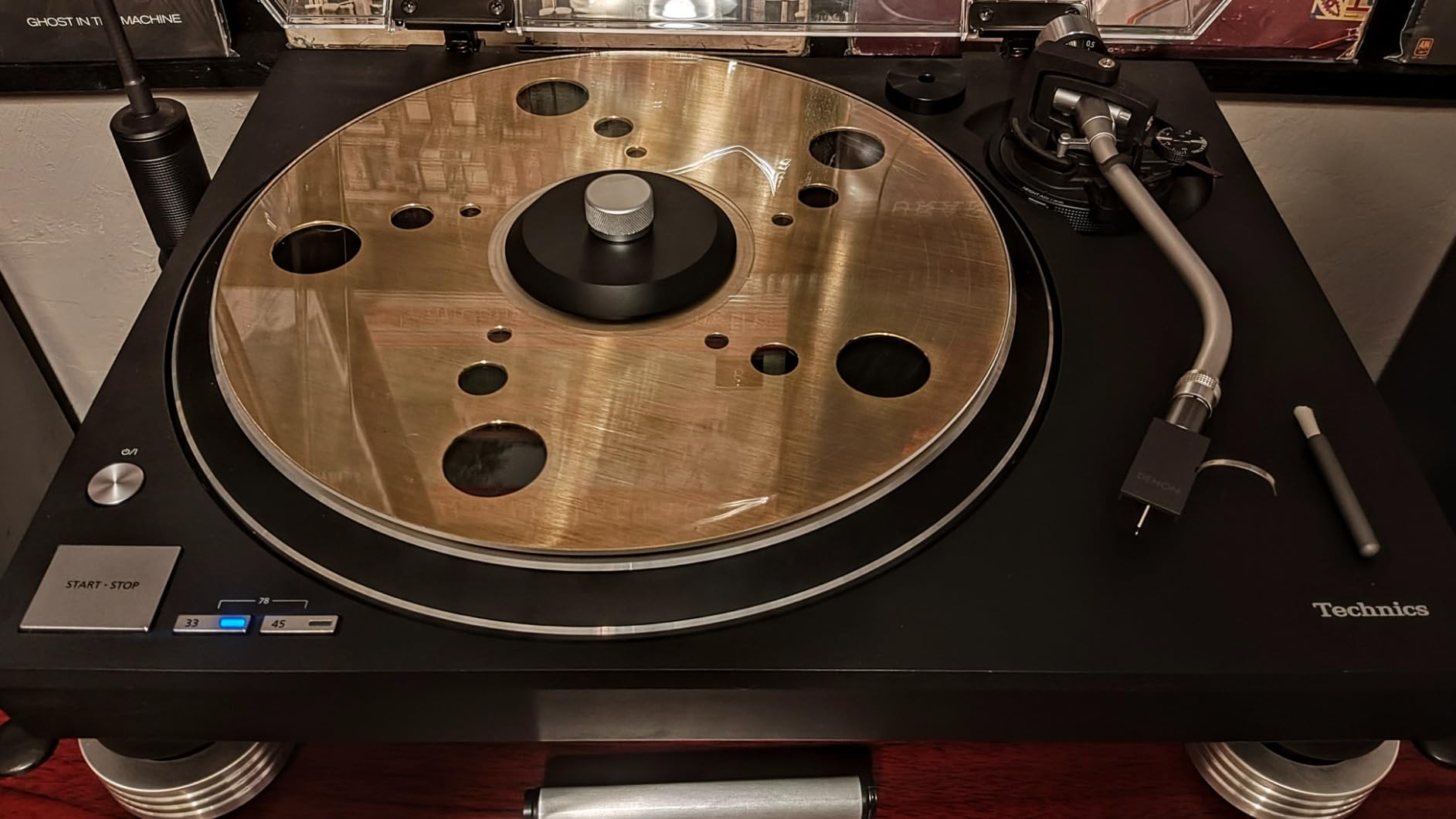 Technics Turntable, Premium Class HiFi Record Player with Coreless Direct, Stable Playback, Audiophile-Grade Cartridge and Auto-Lift Tonearm, Dustcover Included - SL-100C, Black customer photo 2