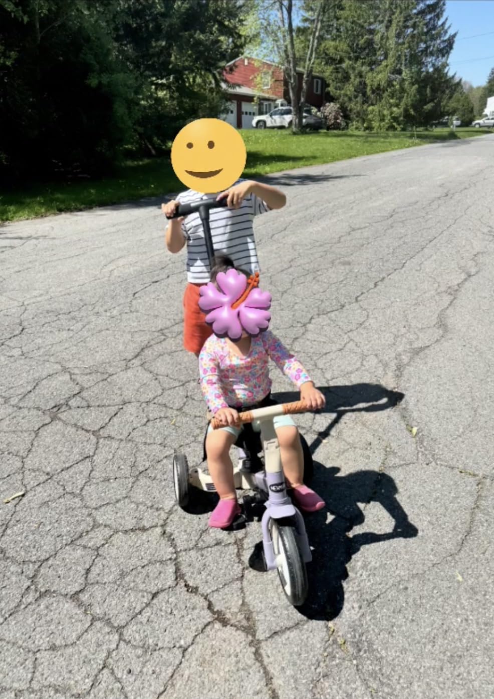 newyoo TR007 5-in-1 Tricycle for Toddlers 1-3, Toddler Bike, Birthday Gift | Toddler Trike with Push Handle Lets Parents Steer and Converts to Balance Bike, Fun Outdoor Toy for Boys and Girls, Pink customer photo 1