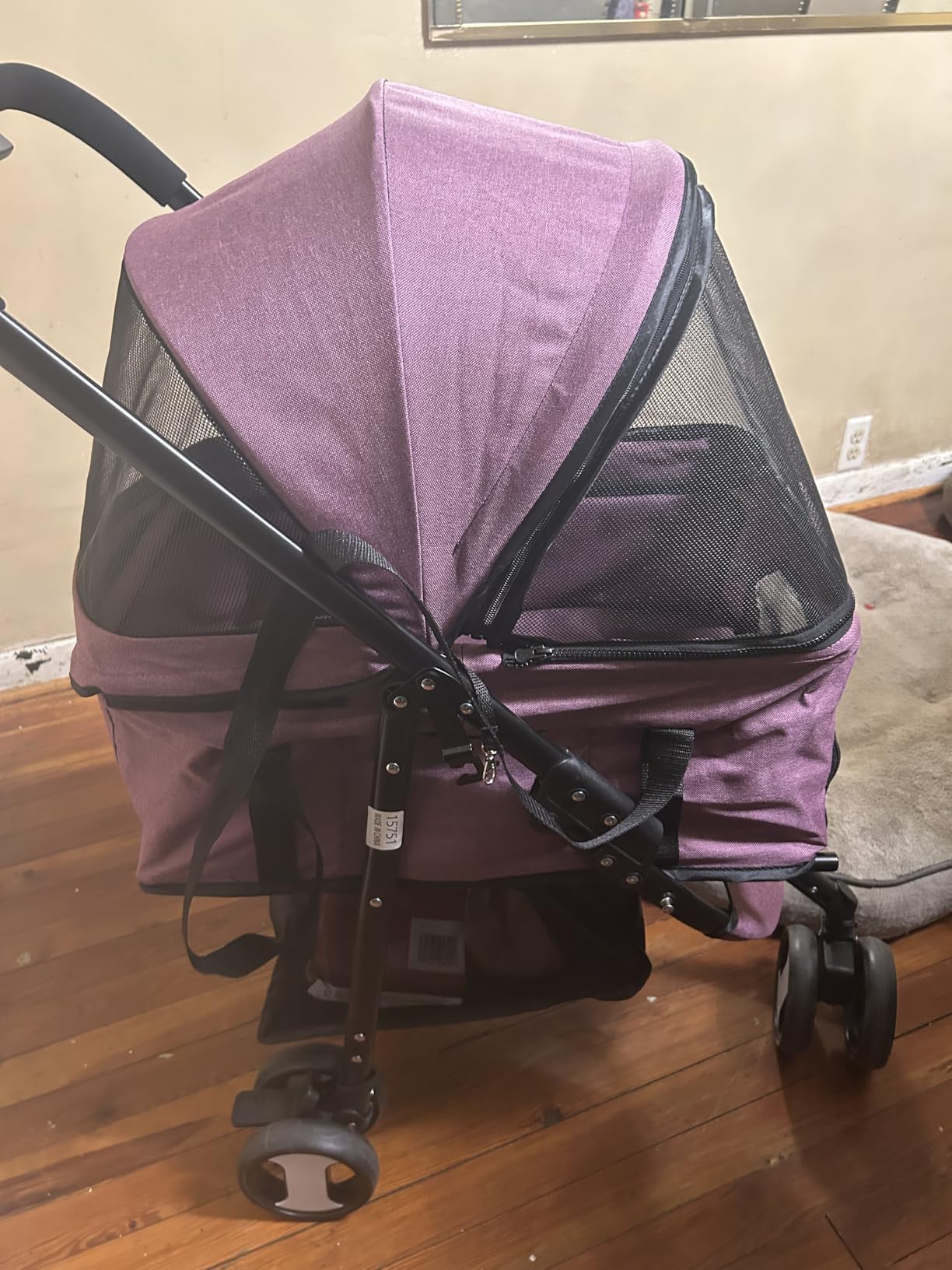 BestPet Pet Stroller Premium 3-in-1 Multifunction Dog Cat Jogger Stroller for Medium Small Dogs Cats with Folding Lightweight Travel & Detachable Carrier,Grey customer photo 1