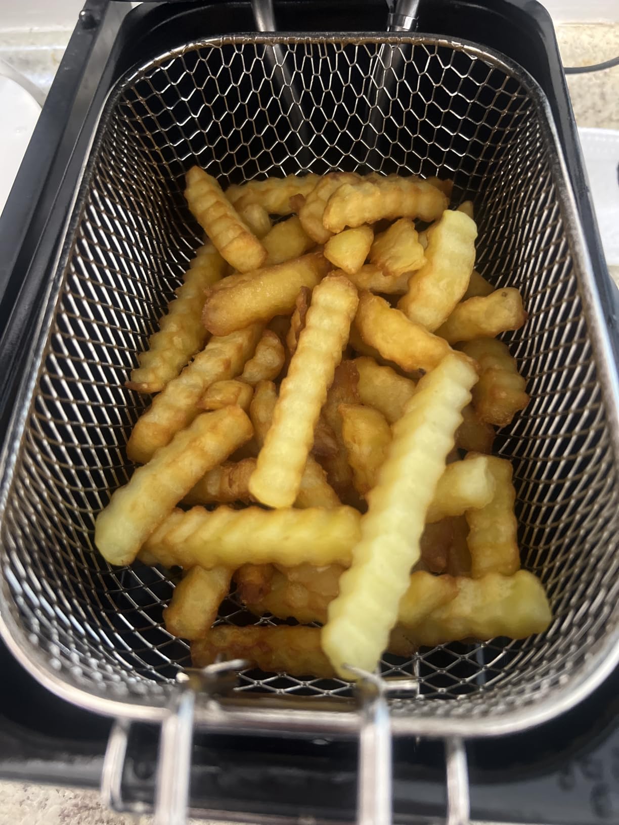 Elite Gourmet EDF2100 Immersion Deep Fryer, Removable Basket, 2 Qt, Adjustable Temperature, Viewing Window Lid, Odor Free Filter, 8.2 Cup Capacity, Great for Crispy Fries & Fried Foods customer photo 2