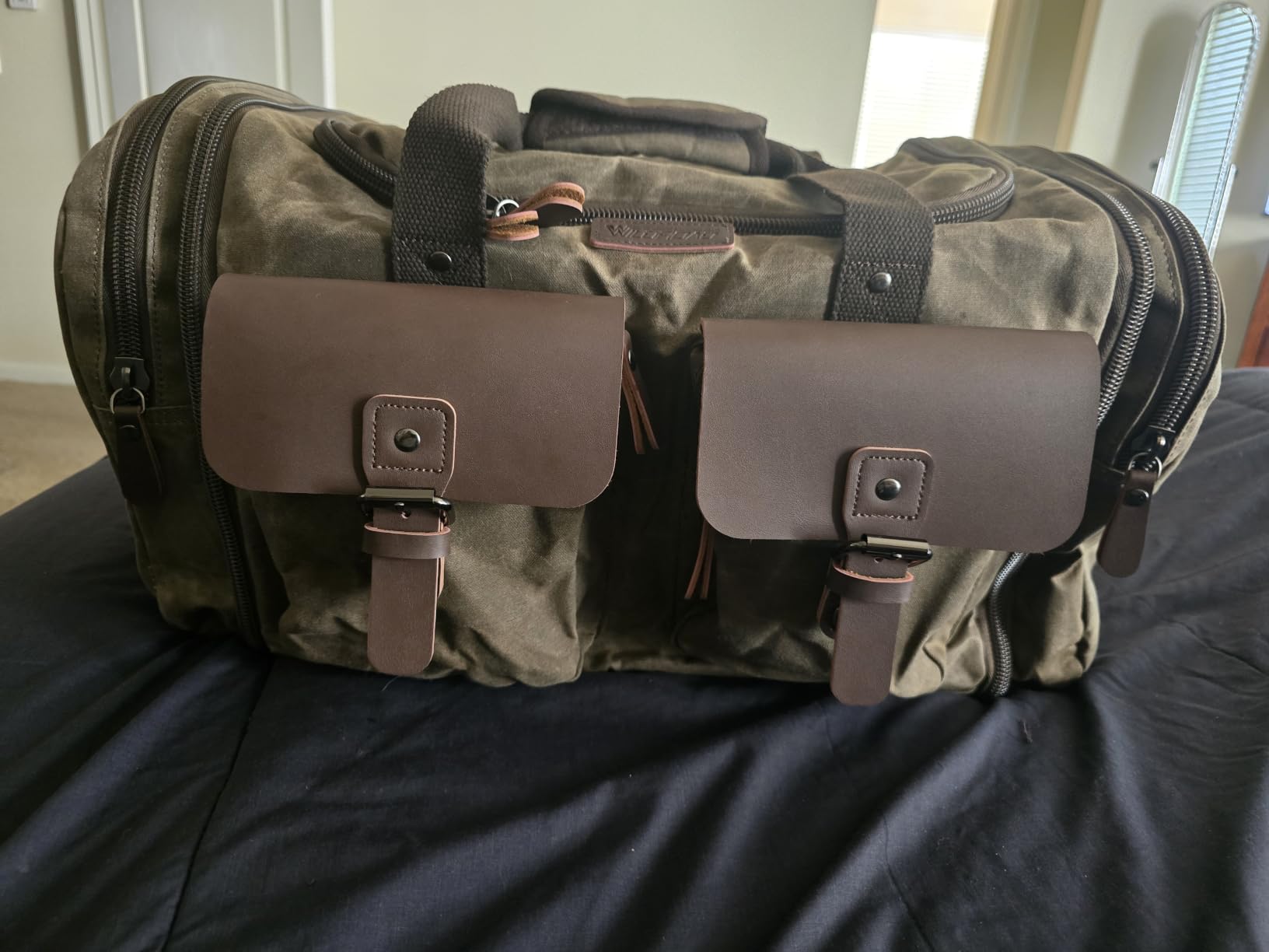 Waxed Canvas Duffle Bag - 50L Waterproof Weekender Overnight Travel Bag customer photo 1