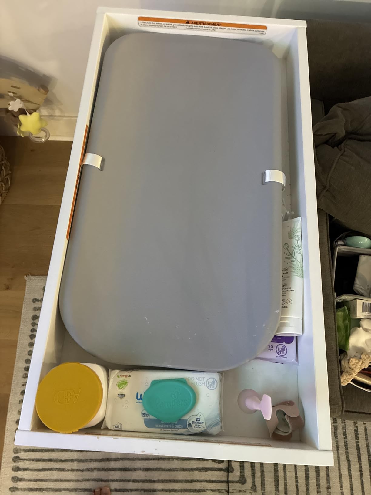 Graco Teddi Changing Table with Water-Resistant Changing Pad, Driftwood | GREENGUARD Gold Certified customer photo 2