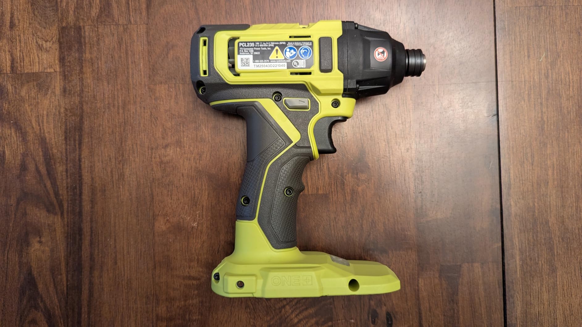 RYOBI ONE+ 18V Cordless 1/4 in. Impact Driver, 1,800 in-lbs Torque, Tool Only (PCL235B) customer photo 1