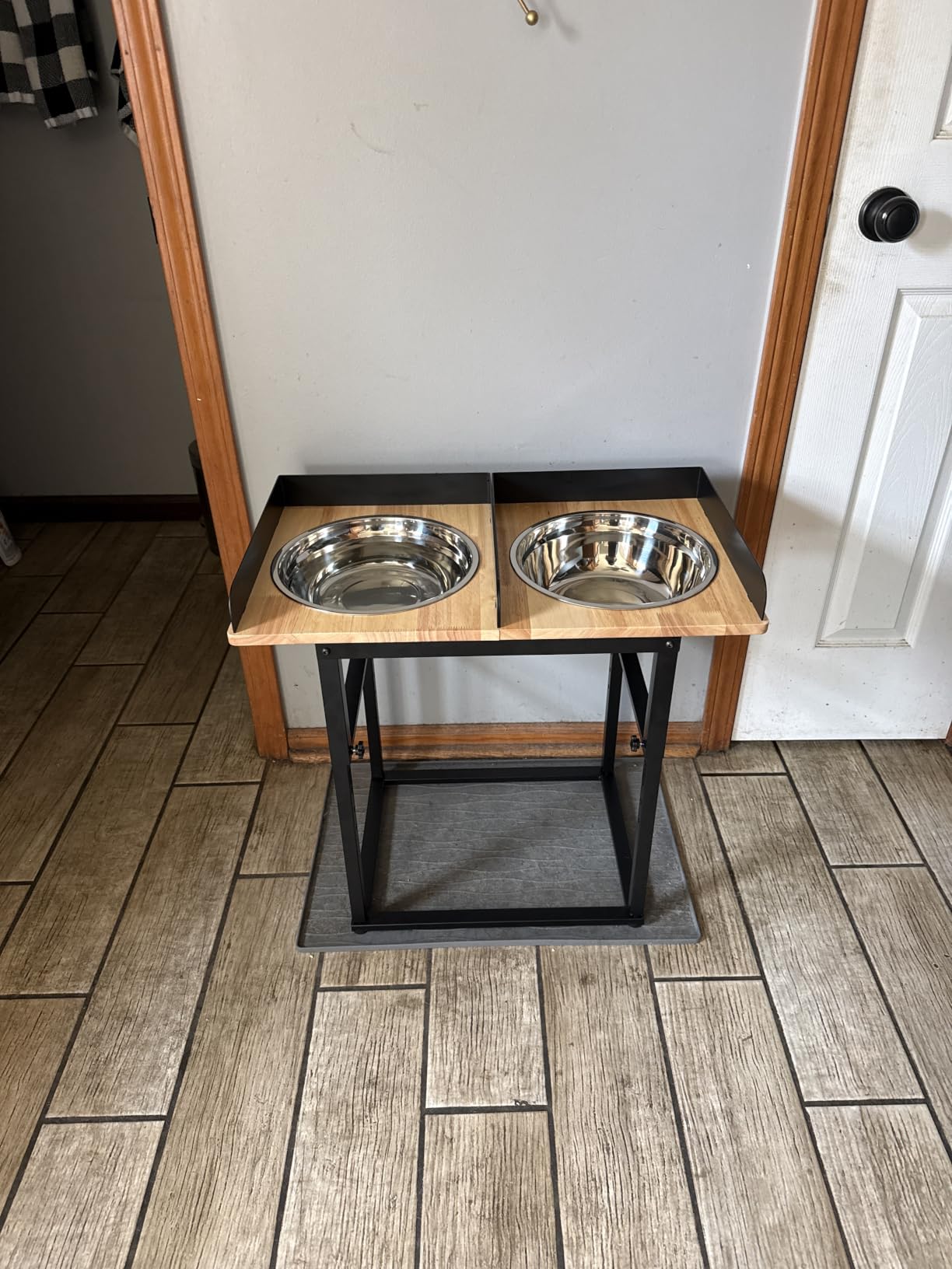 Raised Dog Bowl for Large Dogs, Elevated Dog Bowls Steel Dog Bowls for Food & Water, 20inch 4L customer photo 1