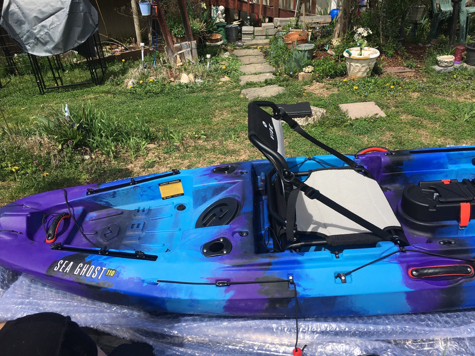 Vibe Kayaks Sea Ghost 110 11 Foot Angler Sit On Top Fishing Kayak with Adjustable Hero Comfort Seat & Transducer Port + Rod Holders + Storage + Rudder System Included customer photo 2