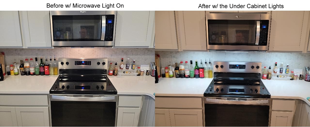 Maylit 3 PCS 12-inch Plug-in Under Cabinet Lights, Ultra-Thin, Daylight White Dimmable Lighting for Kitchen Cabinets, Counters, Workbenches, Desks and Shelves customer photo 2