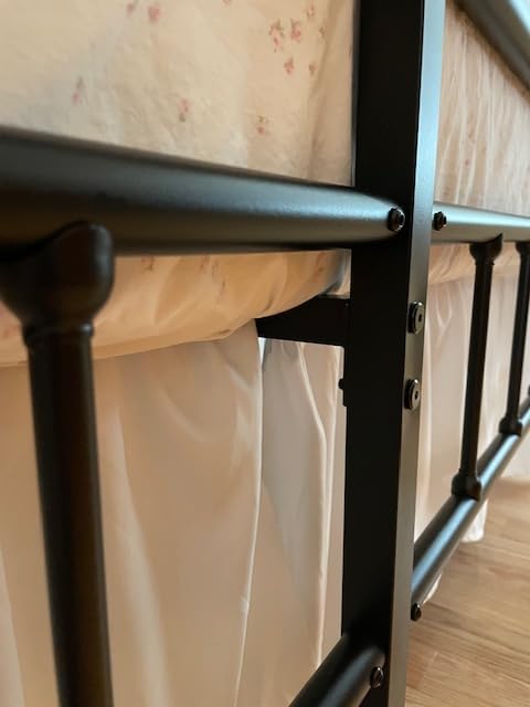 BOSRII King Size Metal Bed Frame with Headboard and Footboard, 18 Inch High | 18