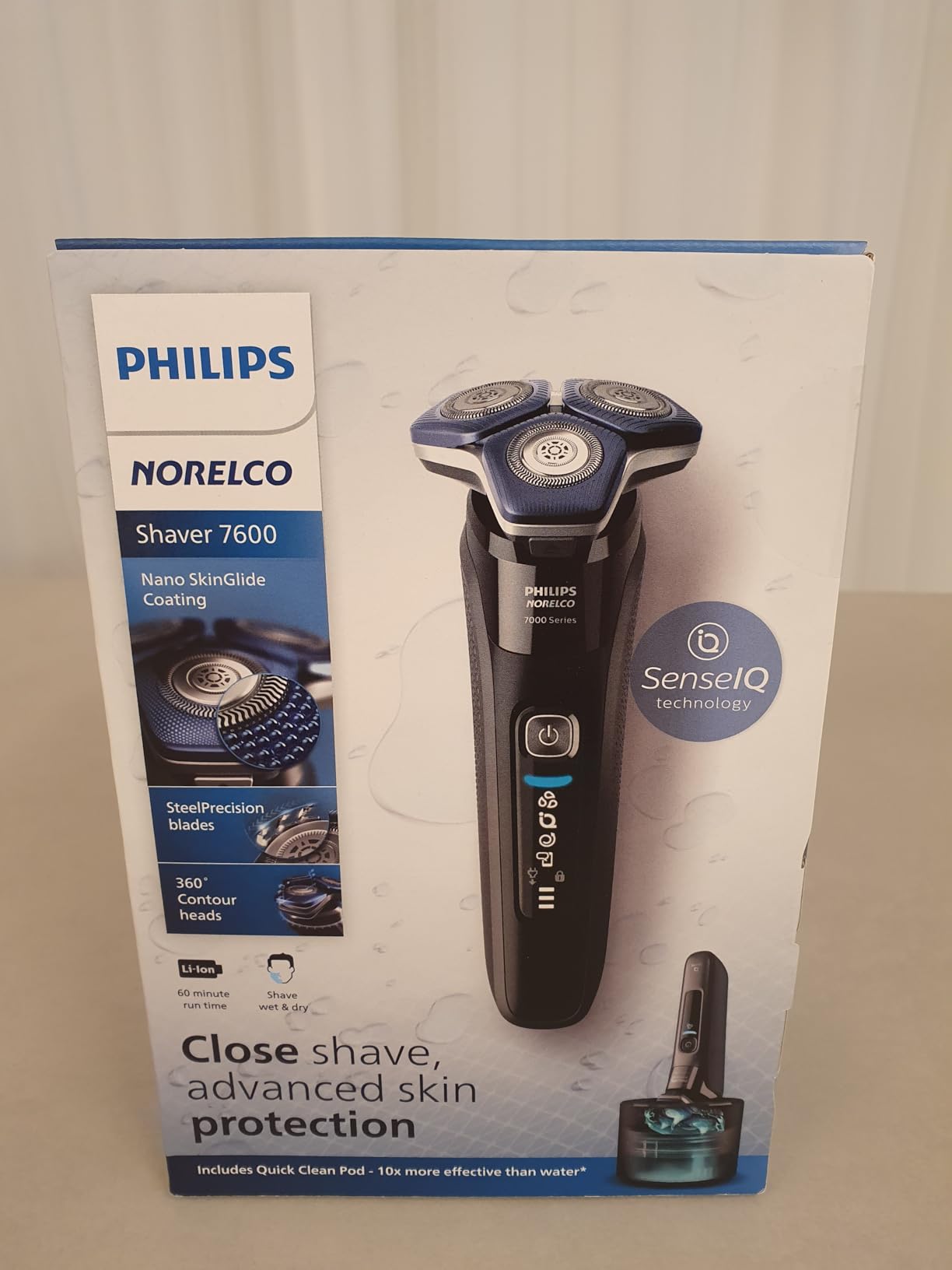 Philips Norelco Shaver 7600, Rechargeable Wet & Dry Electric Shaver with SenseIQ Technology, Quick Clean Pod, Travel Case & Pop-up Trimmer, S7886/84 customer photo 1