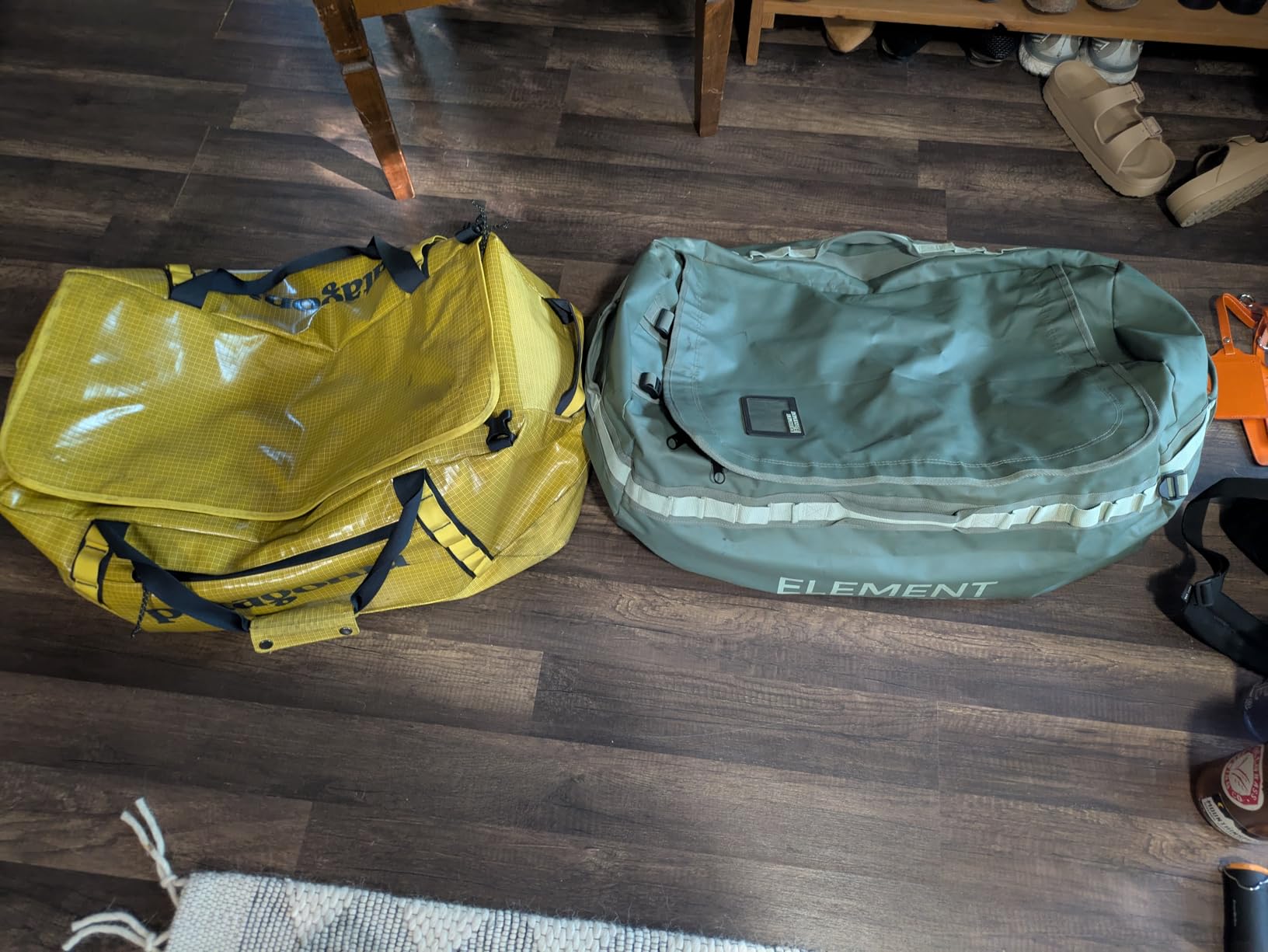 Element Equipment Trailhead Duffel Bag Shoulder Straps Waterproof Yellow Large customer photo 2