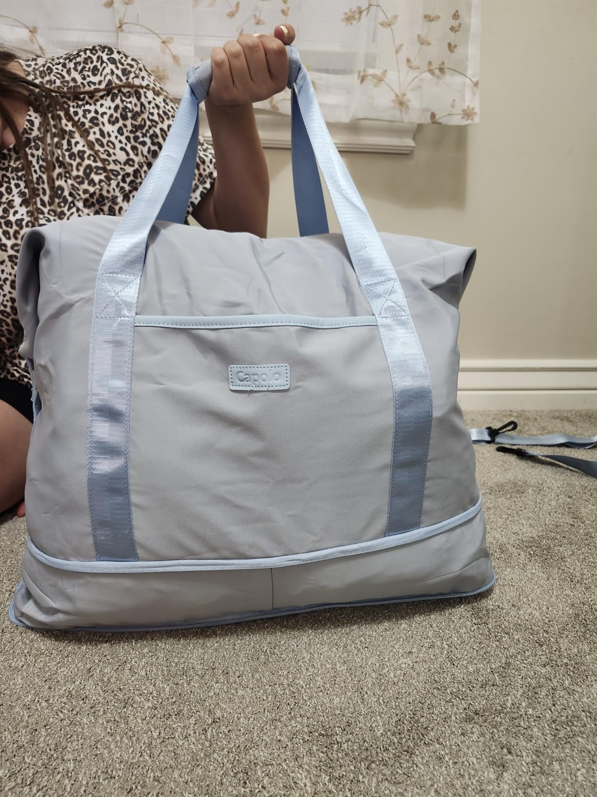 Expandable Travel Duffle Bags Weekender Overnight Bags for Women Men Hospital Bag with Toiletry Bag Waterproof customer photo 2