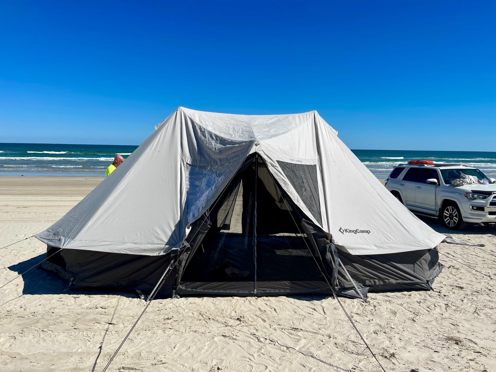 KingCamp Canvas Bell Yurt Tents, 15.1ft/21.98ft 4 Seasons Large Waterproof & Windproof Luxury Glamping Tent w/Stove Jack for Family Outdoor Camping, Hunting, Parties customer photo 1