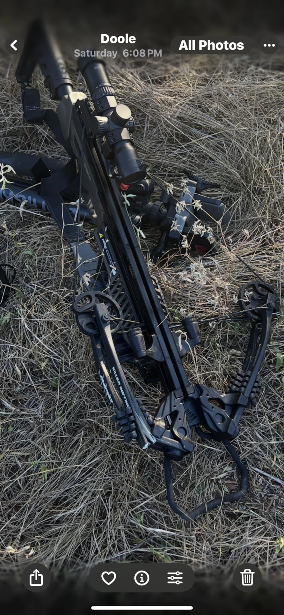 Killer Instinct Rapid 420 Crossbow - 420 FPS High-Speed Hunting Crossbow with 4×32 Scope, Rope Cocker, Arrows, Quiver & Rail Lube - Compact & Powerful Kit customer photo 1