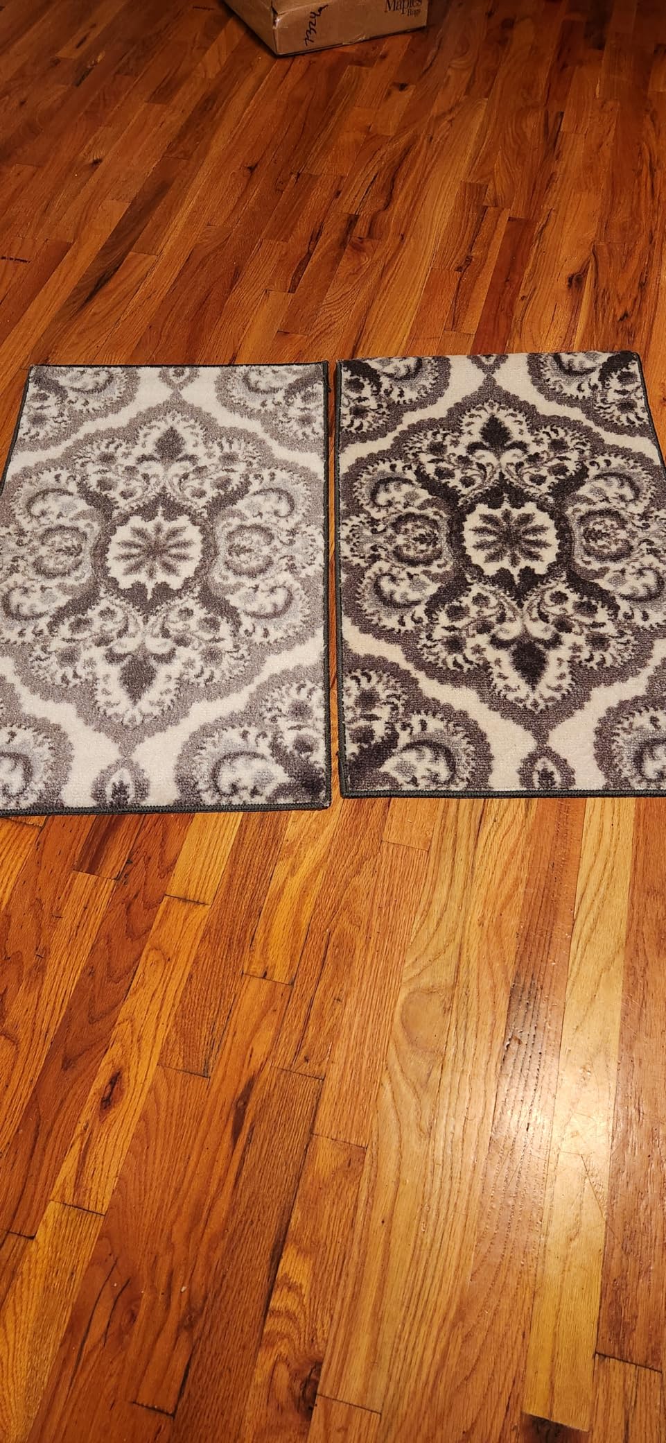 Maples Rugs Vivian Medallion Runner Rug - Made in USA - Washable, Non Slip, Indoor Carpet for Hallway, Kitchen, and Laundry Room, 2'6 x 8', Grey customer photo 1