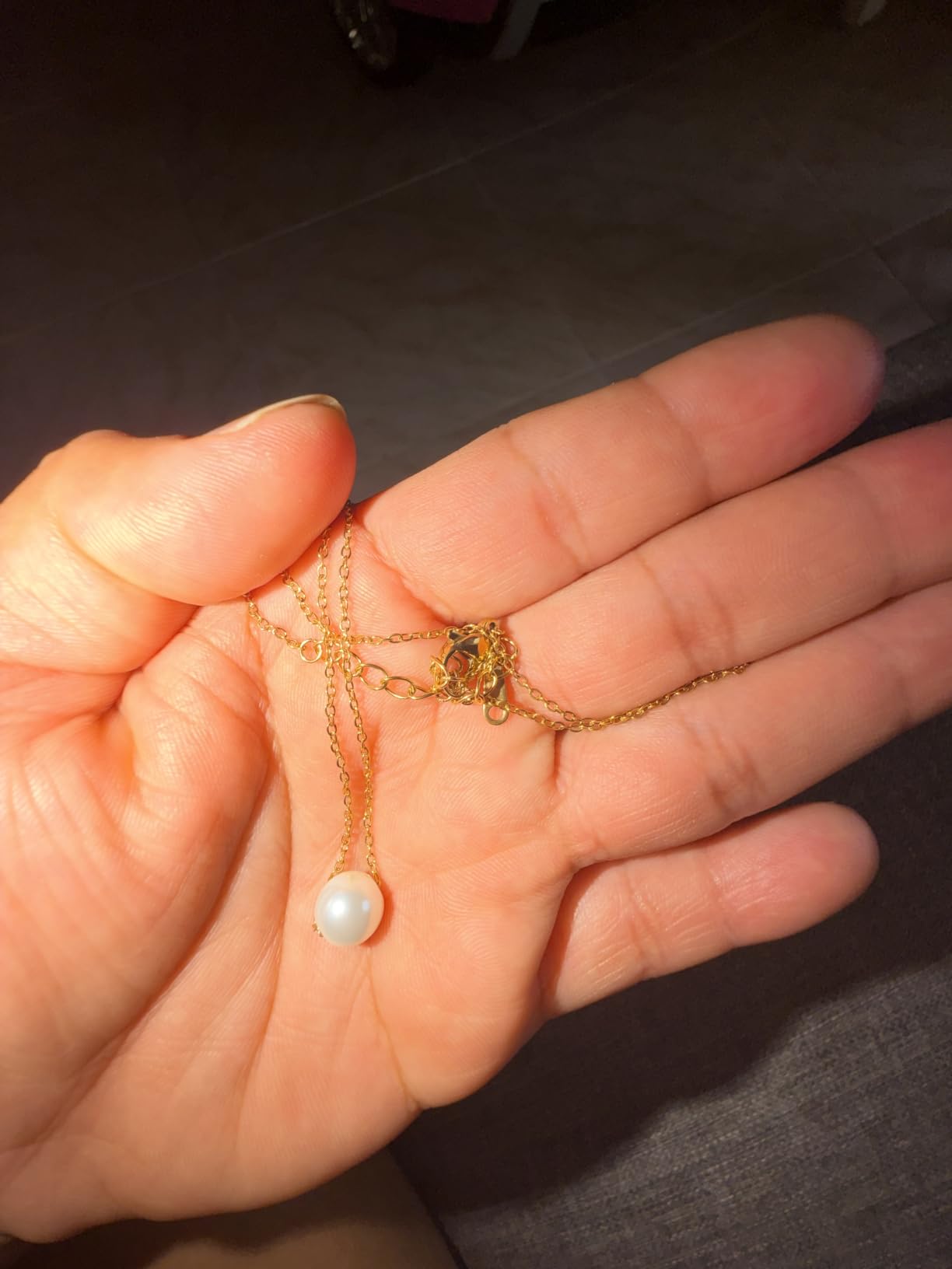 Trinckle Pearl Necklaces for Women, Pearl Choker Dainty Pendant Necklace | White Pendant Choker for Teen Girls, Layered Daisy Jewelry, Wedding Strands for Bride Bridesmaids as Beach Summer Accessories customer photo 1