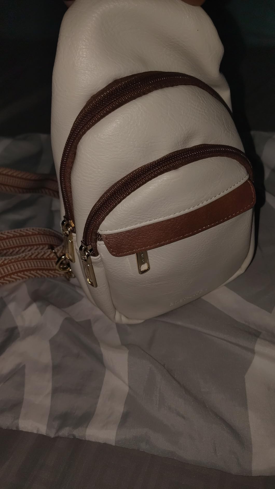 Sling Bag for Women Leather Crossbody Bags Fanny Pack Chest Bag for Travel customer photo 1
