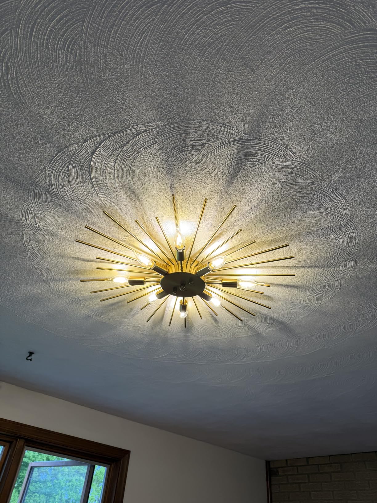 ZGLAOJT Semi Flush Mount 8 Light Ceiling Light Modern Metal Ceiling Lighting Gold Light Fixture Chandelier for Farmhouse Kitchen Dining Room Bedroom Hallway Living Room customer photo 1