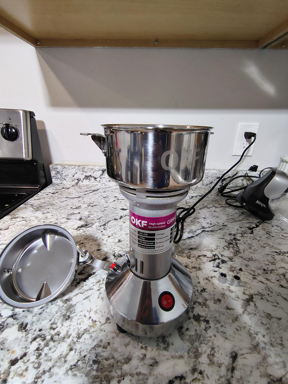 150g Grain Mill, 304 Stainless Steel Spice Grinder, 1500W High-speed Commercial Flour Mill, Superfine Flour Mill Grinder for Home, Grain Mill for Flour customer photo 1