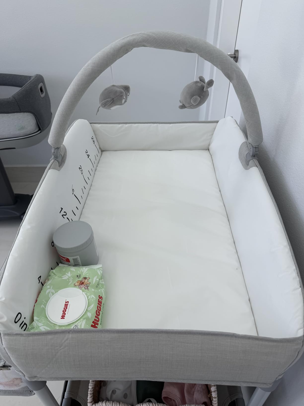 BabyBond Portable Baby Changing Table with 2 Storage Baskets (Beige) | Large Storage Foldable Changing Table for Infant and Newborn customer photo 2