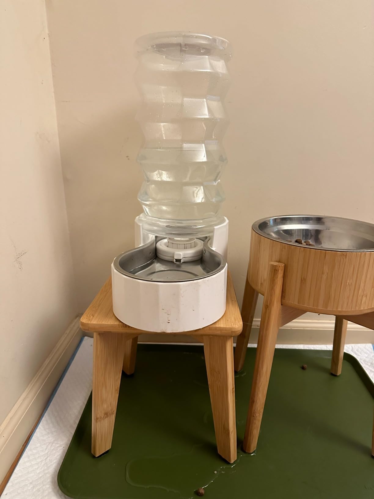 Elevated Dog Bowls for Large Breed - 15-Inch High - 74oz | Raised Dog Bowl Stand Made of Bamboo and Steel customer photo 2