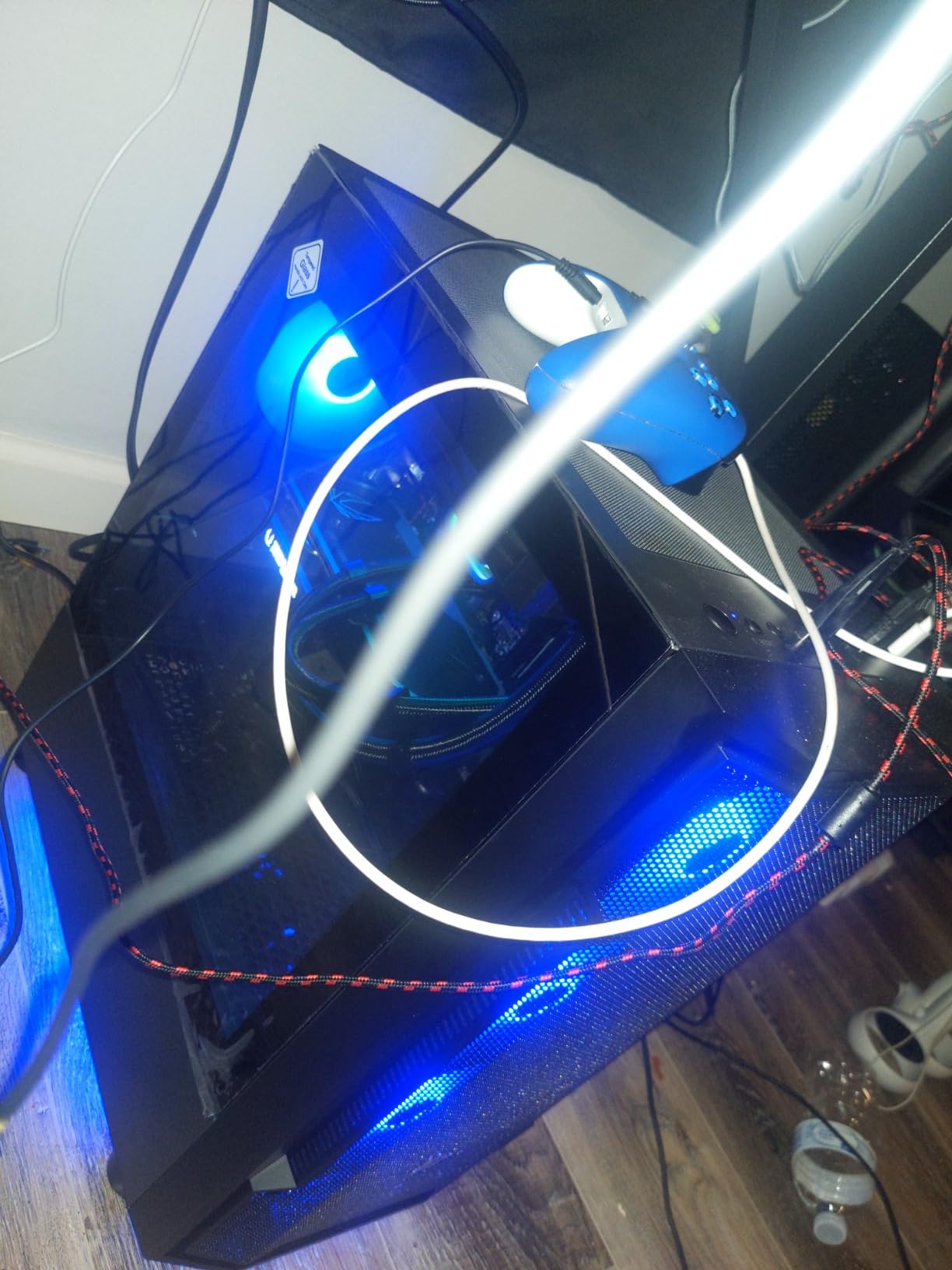 Skytech Gaming Shadow Gaming PC Desktop - AMD Ryzen 7 5700X 3.4 GHz, NVIDIA RTX 4060, 1TB NVME SSD, 16GB DDR4 RAM 3200, 600W Gold PSU, 11AC Wi-Fi, Windows 11 Home 64-bit,Black customer photo 2