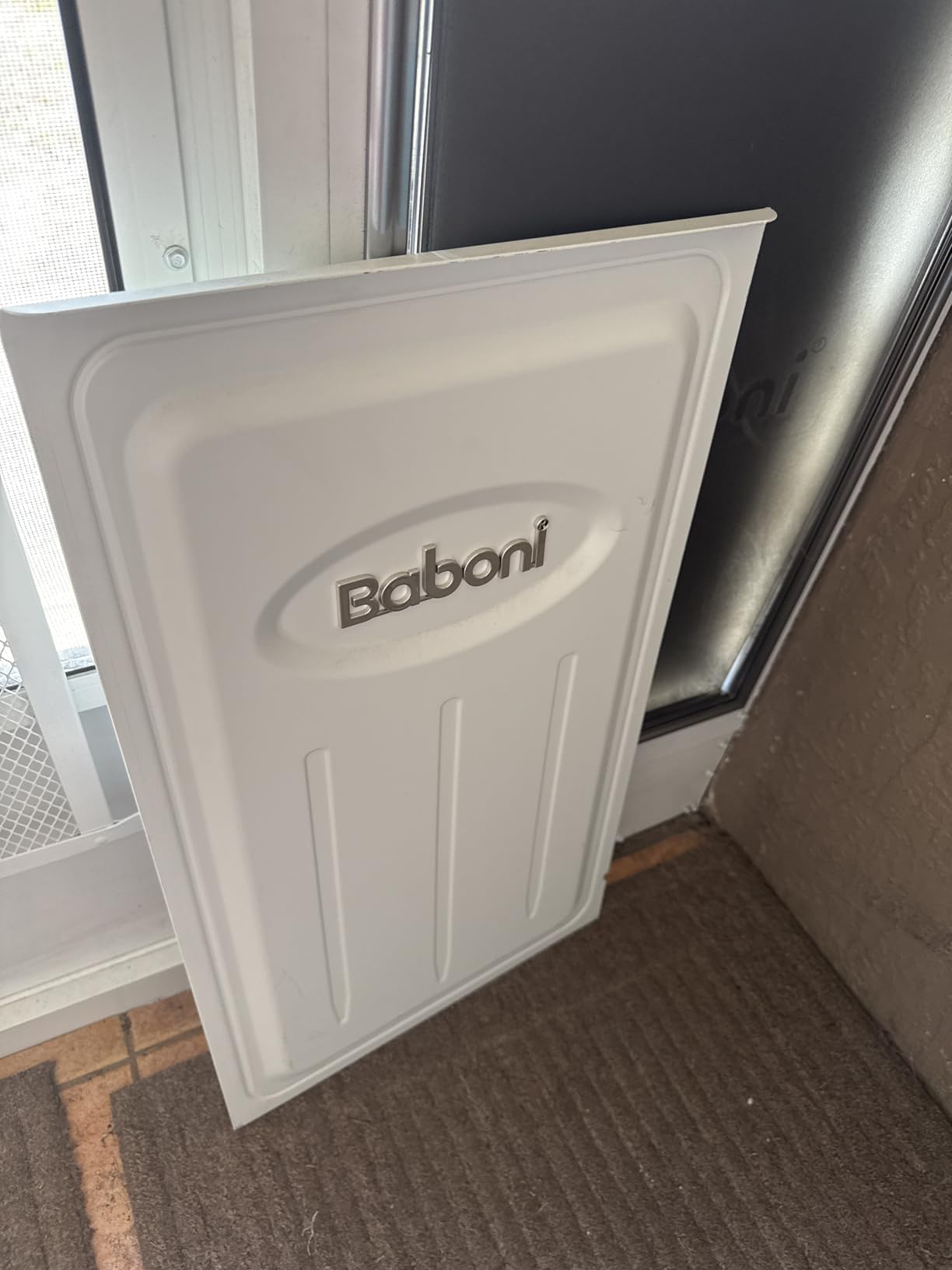 Baboni Dog Door for Door, Metal Frame, X-Large | Pets Up to 220 Lb, for Interior and Exterior Doors, Aluminum Lock, Metal Panel, Strong Magnetic Flaps customer photo 1
