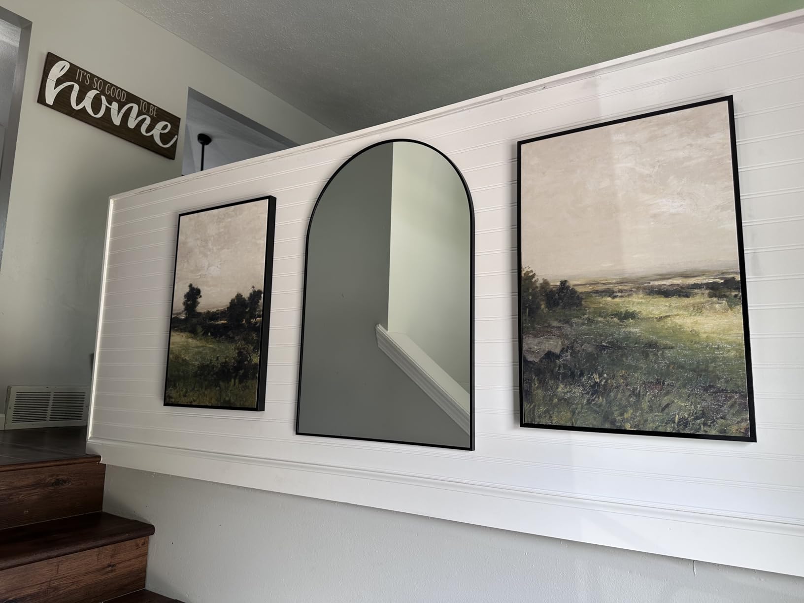 InSimSea 2 Pcs Framed Wall Art, Vintage Rural Landscape Print, 16x24 Inch | Rural Landscapes Painting Above Bed Wall Decor, Canvas Prints, Bedroom Office Retro Country Decorations customer photo 1