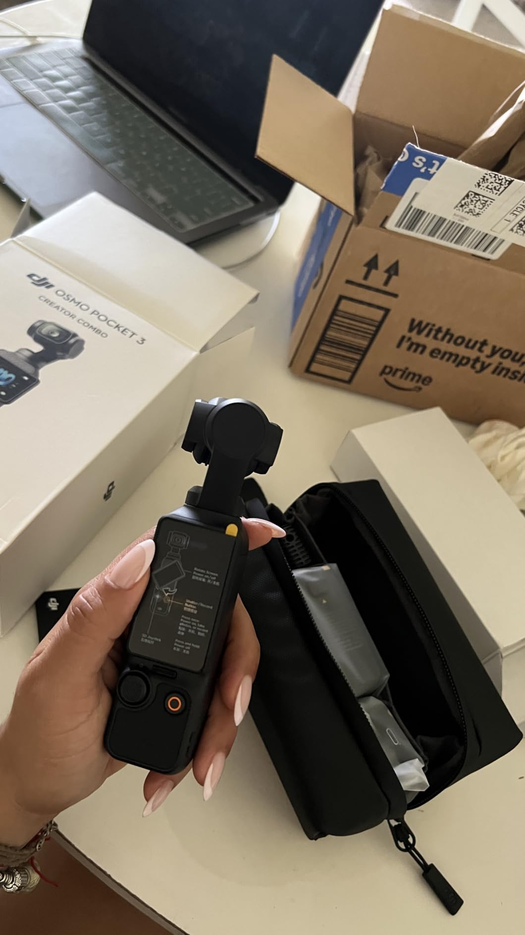 DJI Osmo Pocket 3 Creator Combo, 1'' CMOS, 4K Resolution/120fps Vlog Camera, 3-Axis Stabilization, Face/Object Tracking, Mic Included for Clear Sound, Digital Camera for YouTube | 1 Stacked CMOS, 2 Rotatable OLED, Creator Combo with DJI Mic 2, Wide-Angle Lens customer photo 2
