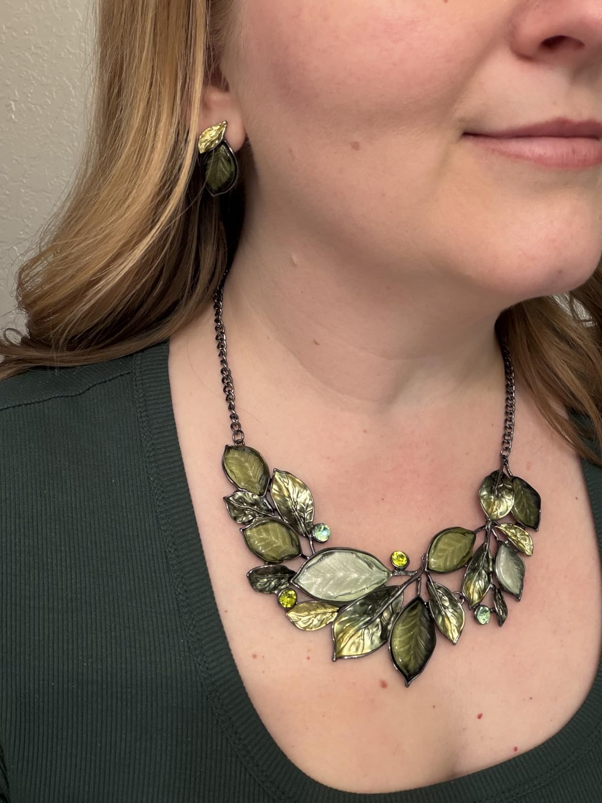 Vintage Chunky Statement Jewelry Set Retro Leaf Floral Geometric Bohemian Boho Bib Necklace Earring Set Fashion Costume Jewelry for Women Girls Wedding Party Prom Unique Gift customer photo 1