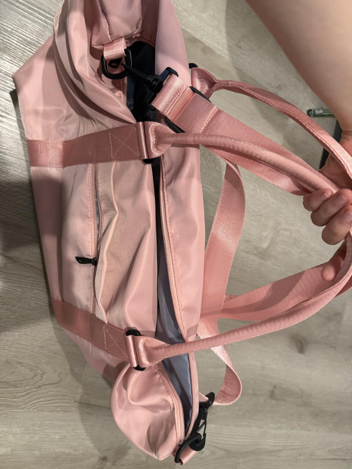 TOPBAG Travel Duffle Bag, Waterproof Weekender Carry On Tote Bags for Women, Sport Gym Bag for Men, Hospital Bag for Labor and Delivery, Overnight Luggage Bag with Trolley Sleeve Coral Pink customer photo 2