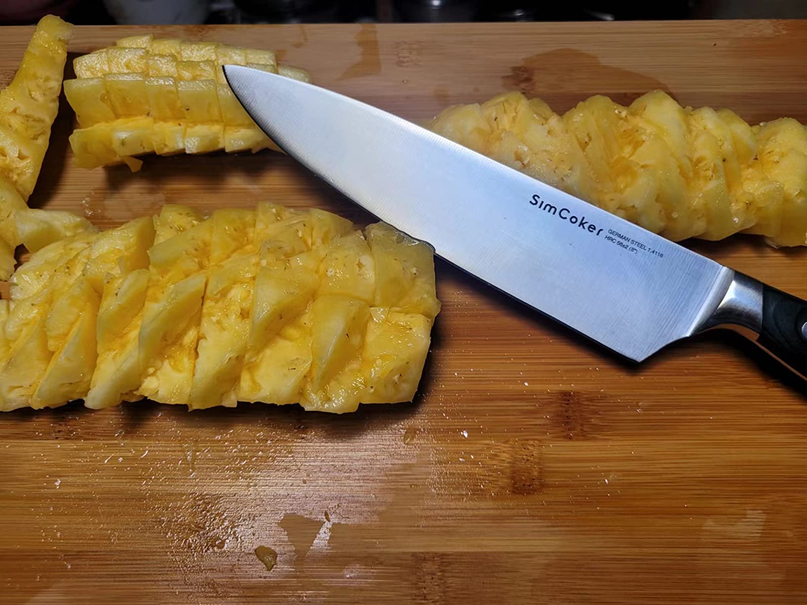 Santoku Knife 7 Inch - German Stainless Steel Blade, Professional Chopping Knife, Ergonomic Pakkawood Handle, 2-Year Warranty customer photo 2