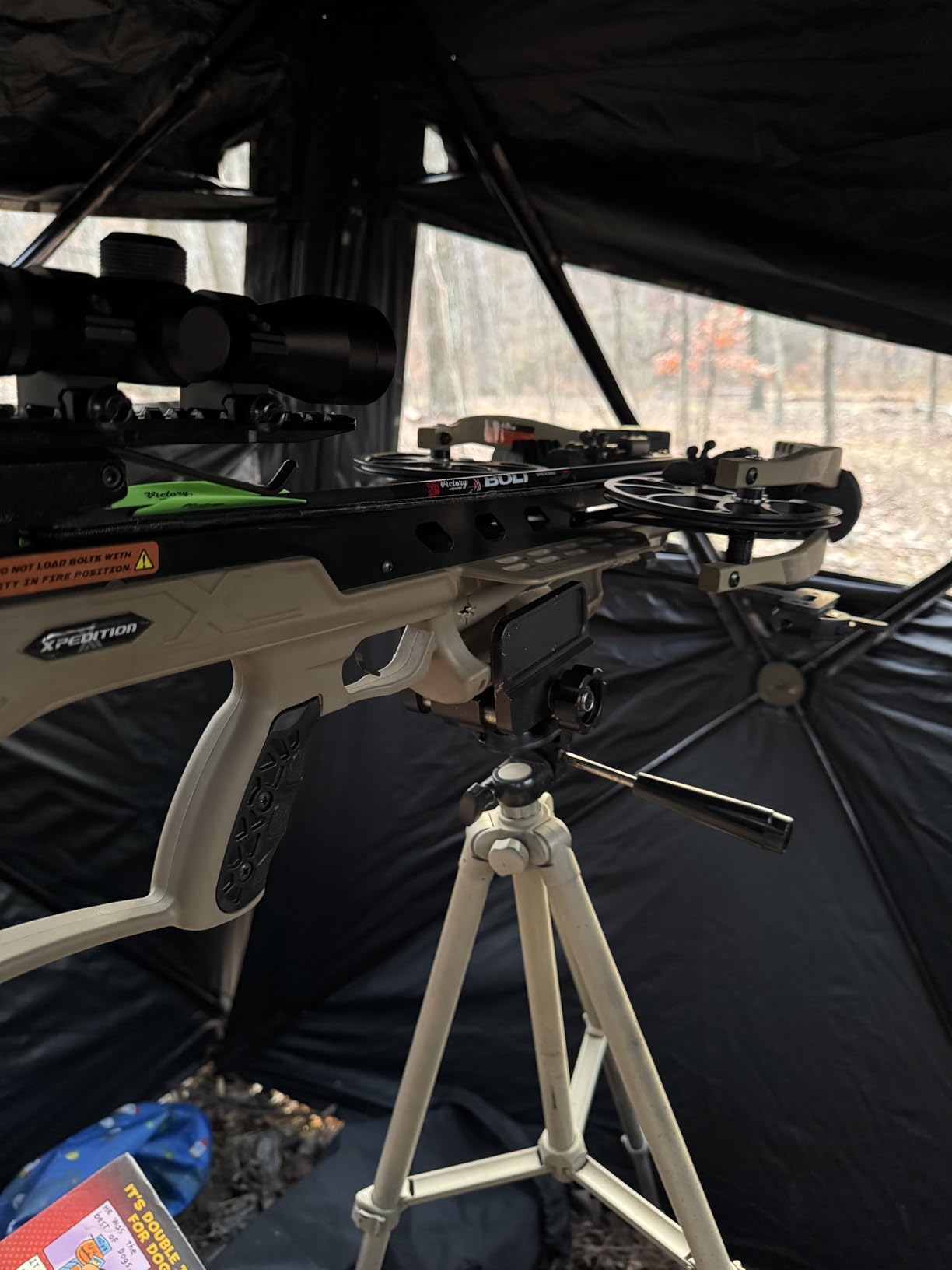 Xpedition Archery Xpedite 420 Crossbow with Rope and Crank Cocking Device, Compound Crossbow Package with Illuminated 4X32 Scope, 420 Feet Per Second customer photo 1